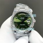 8+ Factory Super Clone Rolex Day-Date 40 Gain Weight Olive Green President Watch 